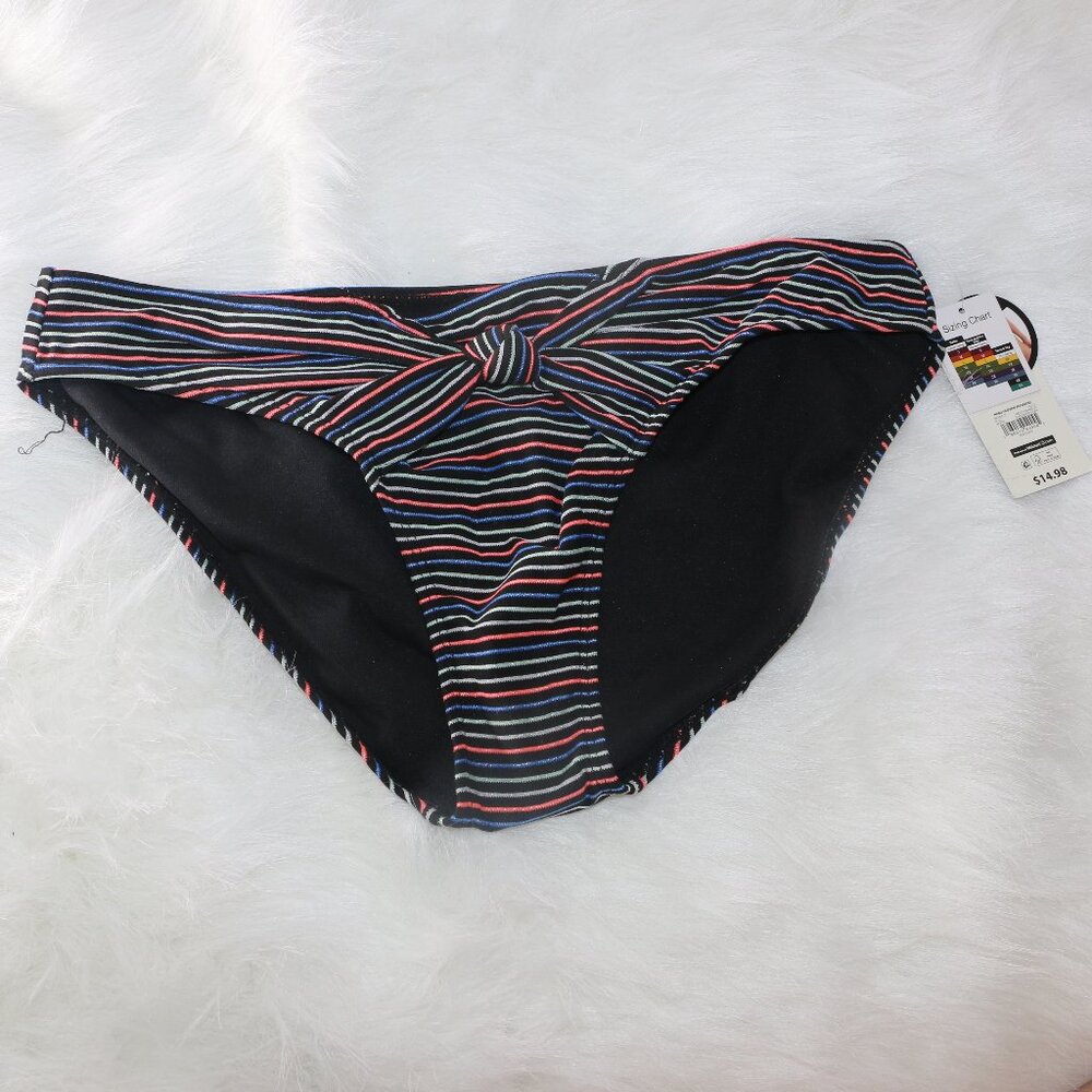 No Boundaries Glitter Striped Bikini Bottom – NWT